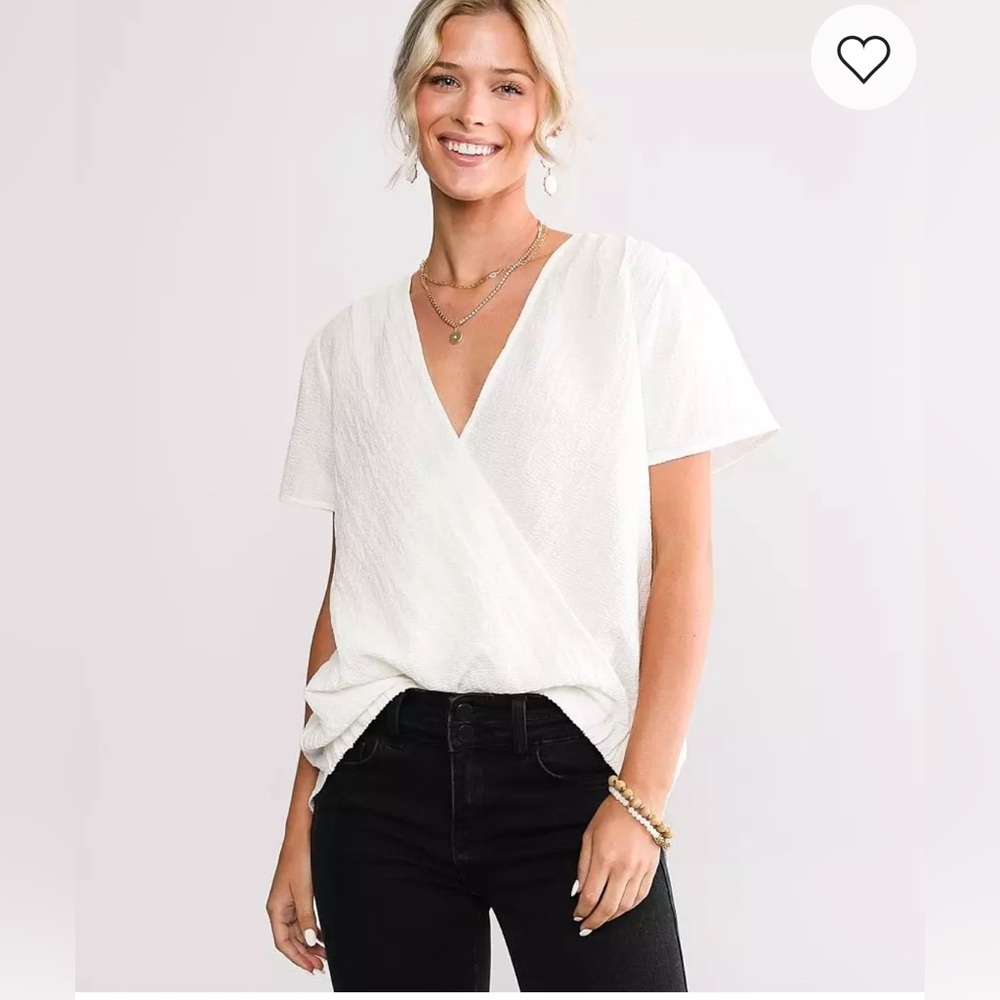 Surplice Top. Elegant White Top